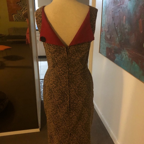 Retro leopard “Betty Page”dress size large - Picture 2 of 4
